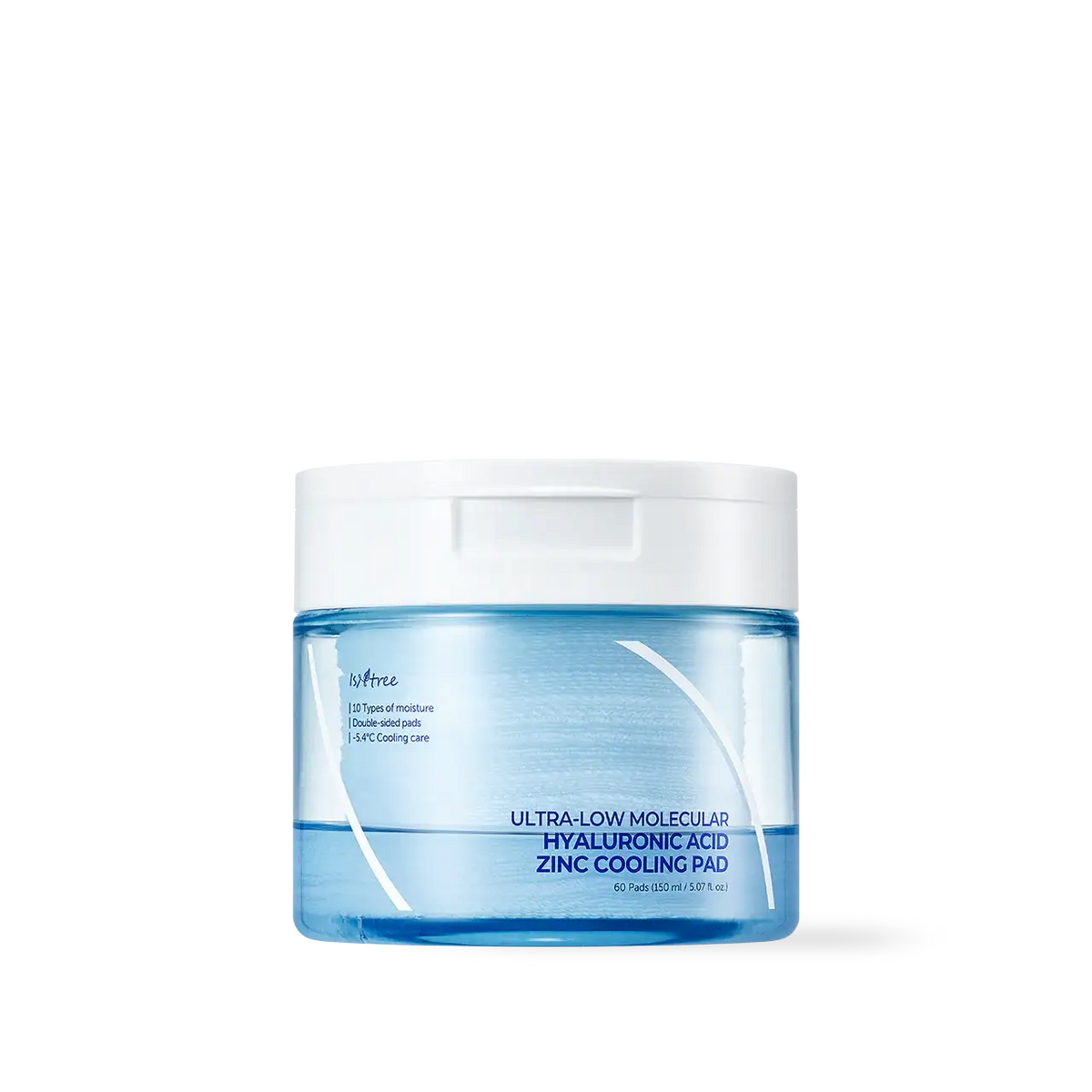 Isntree Ultra-Low Molecular Hyaluronic Acid Zinc Cooling Pad 150ml 60ea Korean skincare product image 1