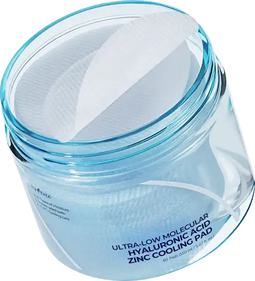 Isntree Ultra-Low Molecular Hyaluronic Acid Zinc Cooling Pad 150ml 60ea Korean skincare product image 4