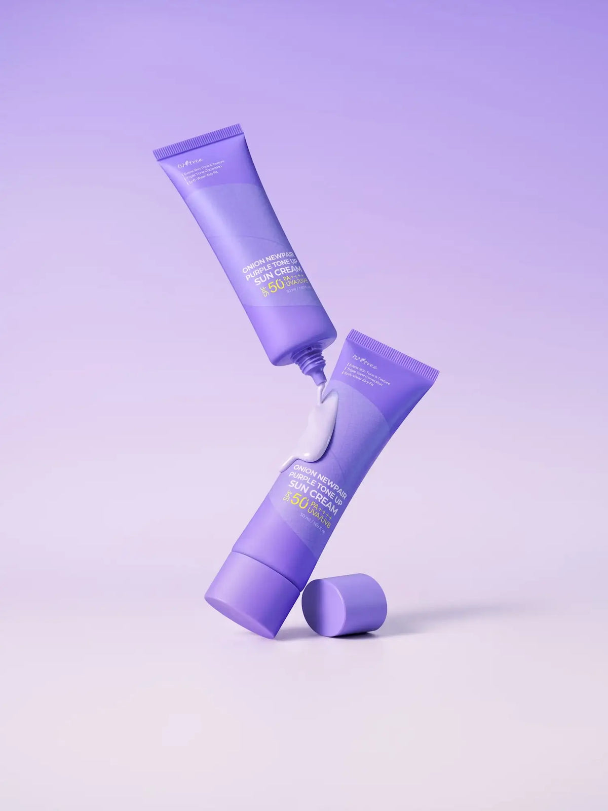 Isntree Onion Newpair Purple Tone Up Sun Cream 50ml Korean skincare product image 2