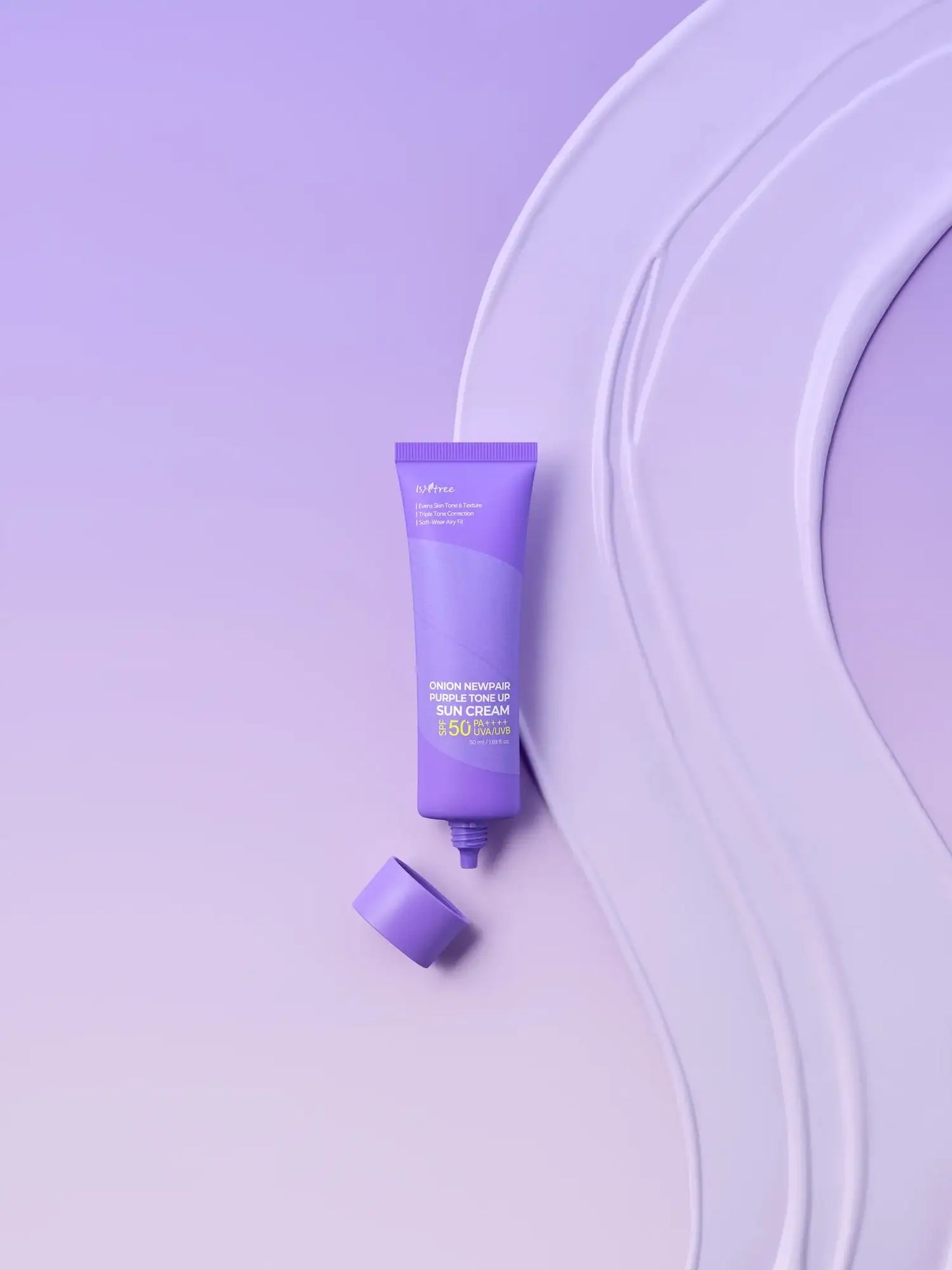 Isntree Onion Newpair Purple Tone Up Sun Cream 50ml Korean skincare product image 5
