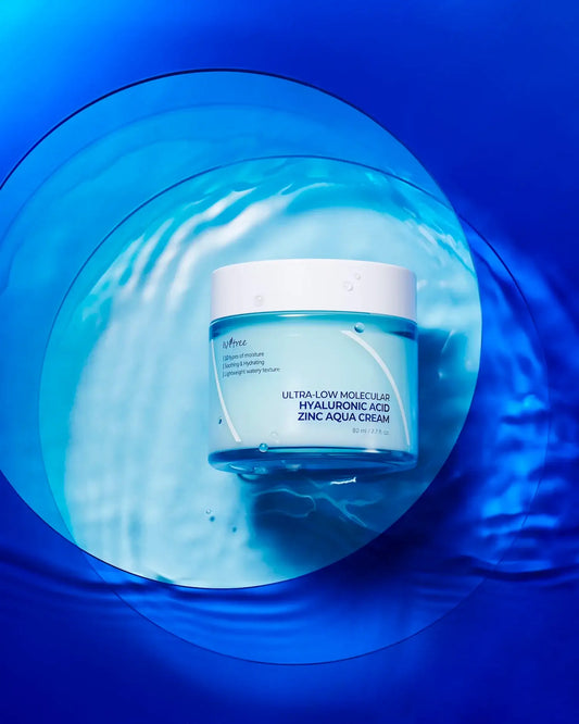 Isntree Ultra-Low Molecular Hyaluronic Acid Zinc Aqua Cream 80ml Korean skincare product image 2