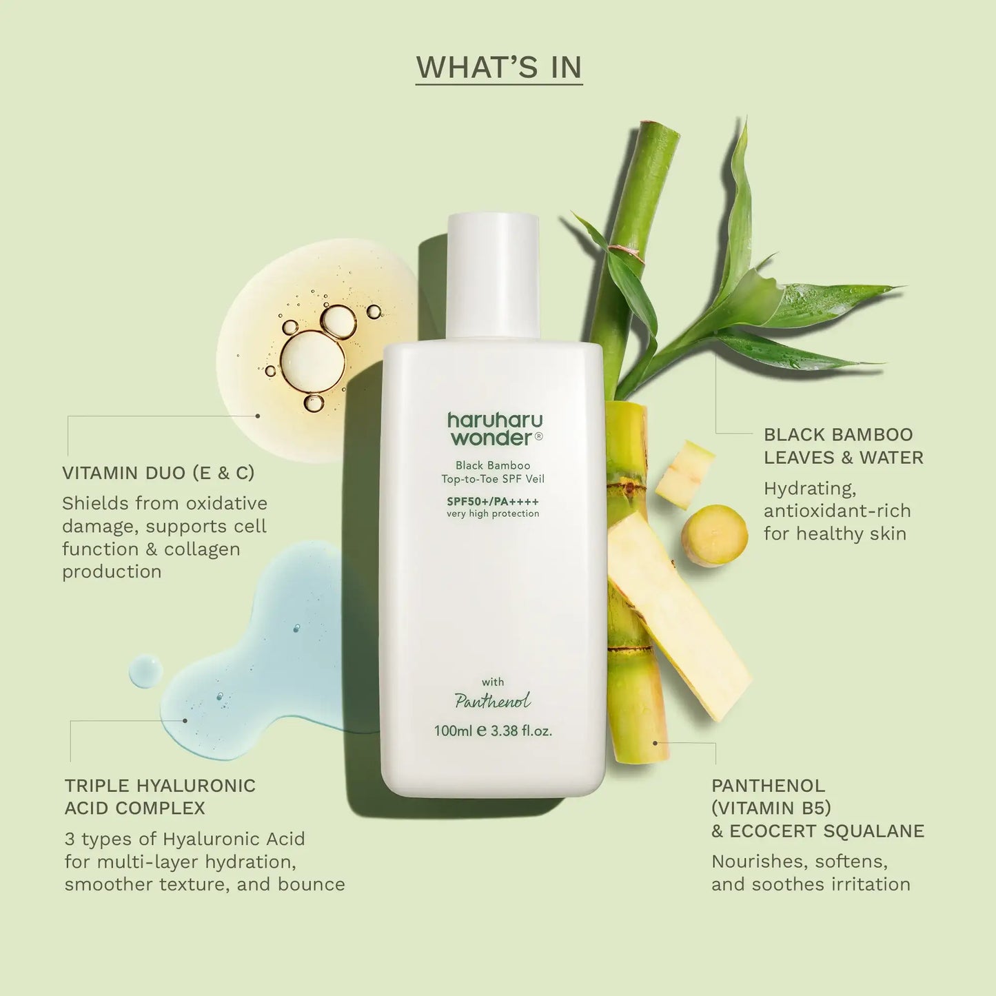 haruharu wonder Black Bamboo Top-to-Toe SPF Veil 100ml Korean beauty product image 4