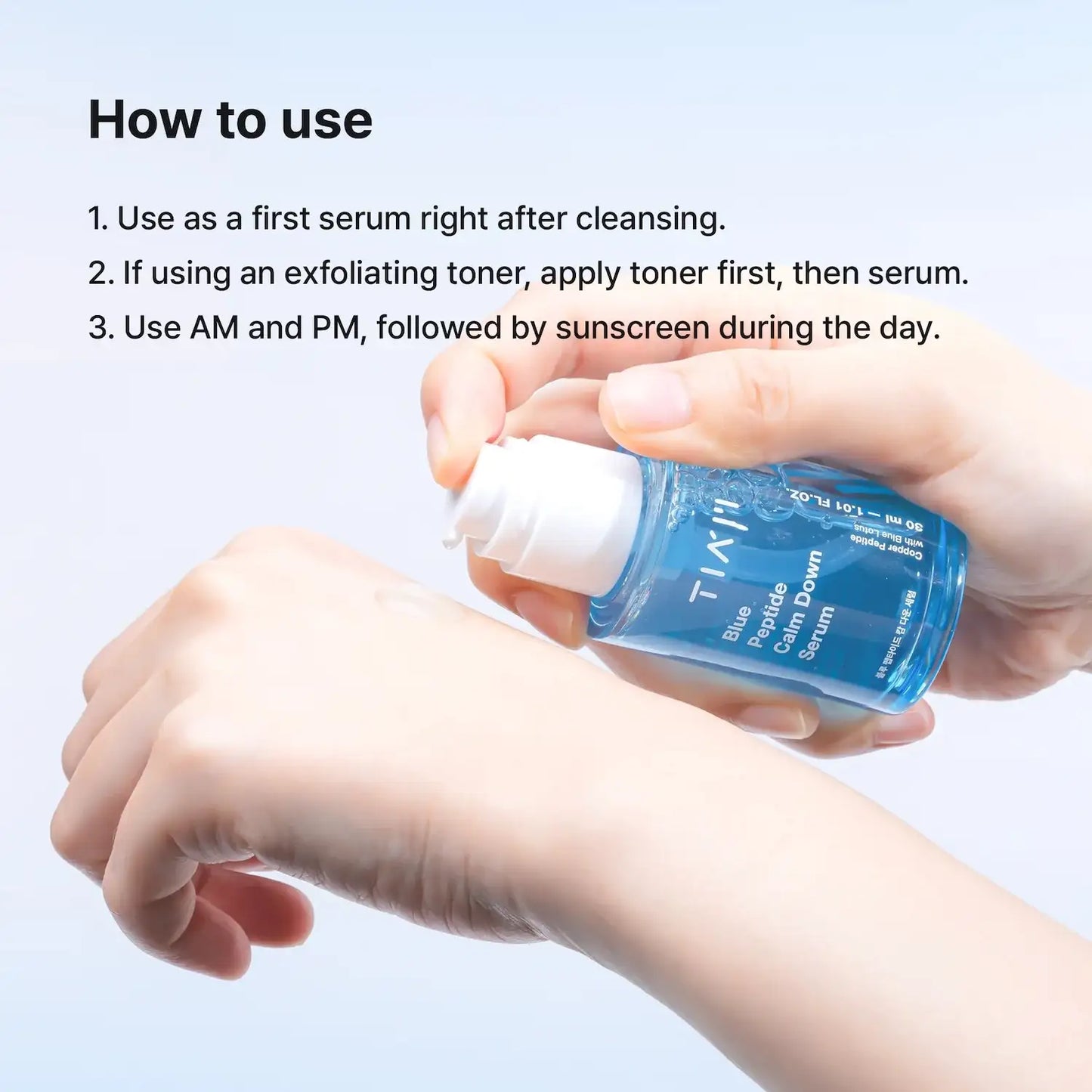 TIAM Blue Peptide Calm Down Serum 30ml Korean beauty product image 7