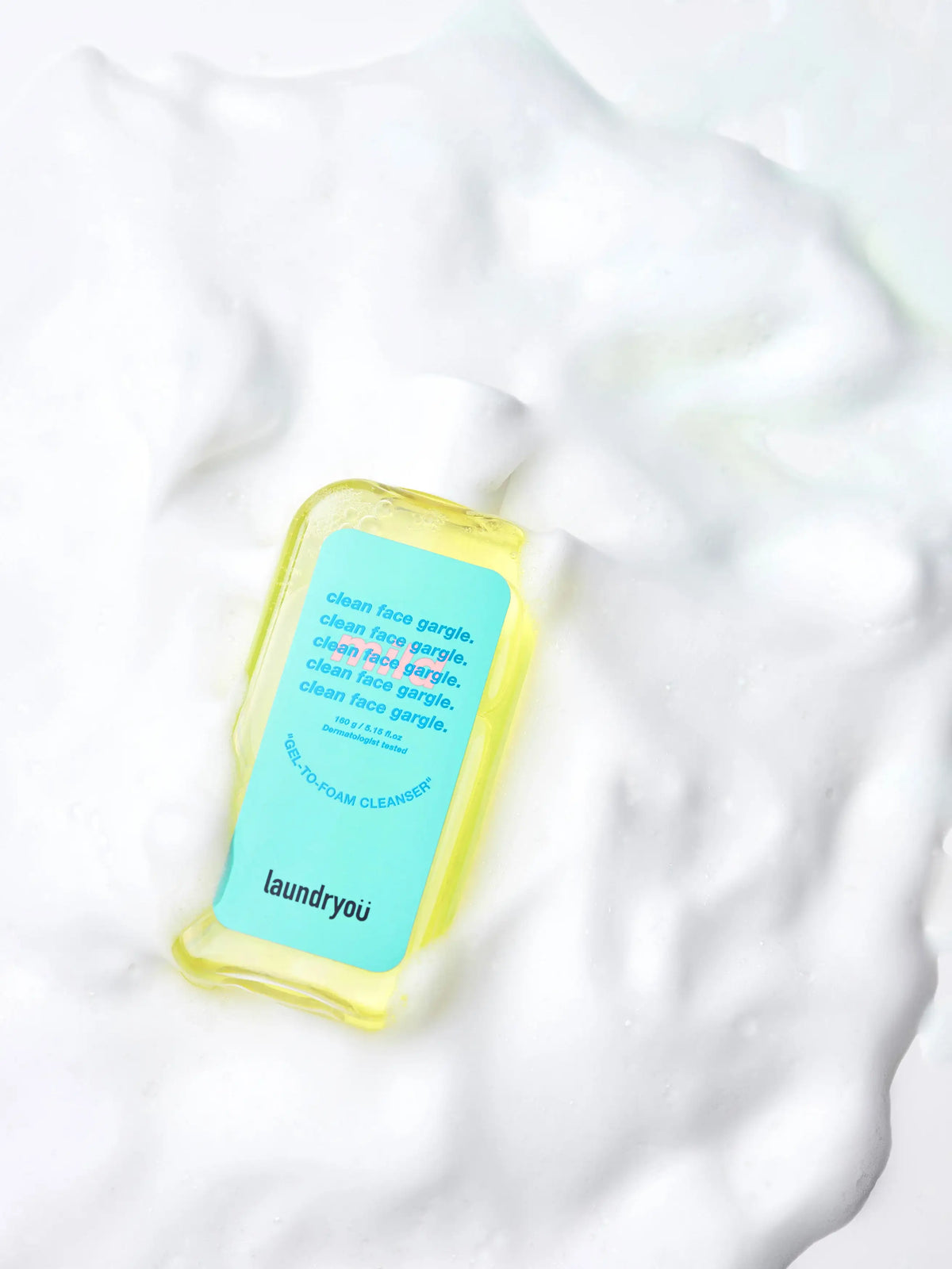 Laundryou Clean Face Gargle Gel-to-Foam Cleanser Mild 160g Korean gel-to-foam cleanser product image 3