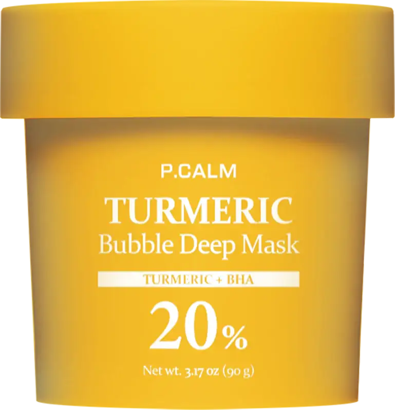 P.CALM Turmeric BHA Bubble Deep Cleansing Mask 90g Korean skin care product view 1