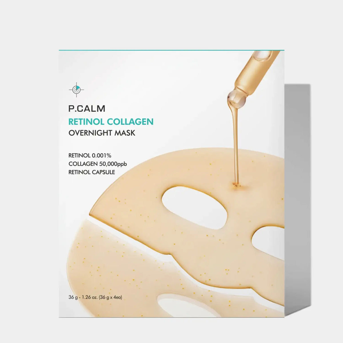 P.CALM Retinol Collagen Hydrogel Overnight Mask 36g × 4 Korean skin care product view 1