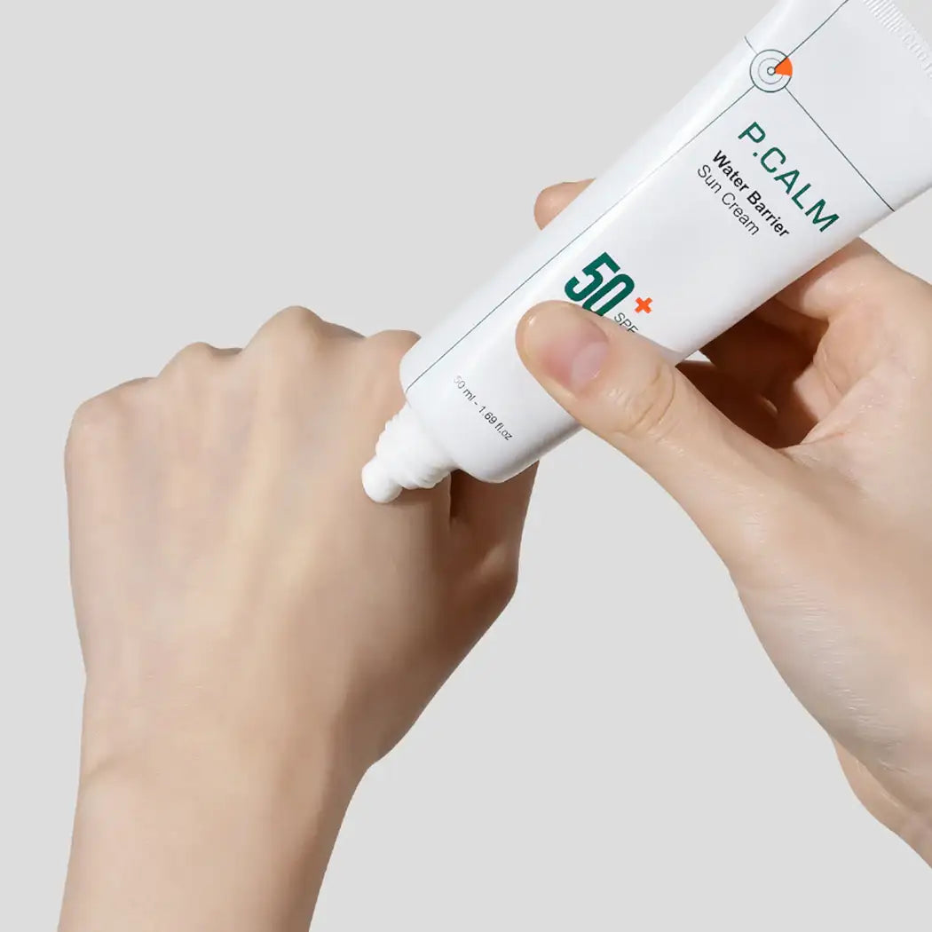 P.CALM Water Barrier Hydrating Sun Cream 50ml Korean skin care product view 3