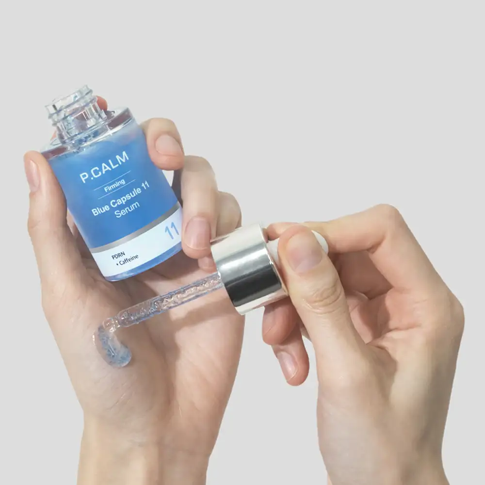 P.CALM PDRN Caffeine Blue Capsule 11 Serum 30ml Korean skin care product view 3