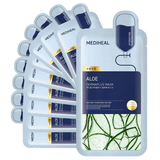 Mediheal Derma Plus Aloe Mask 10ea Korean skincare product view 2