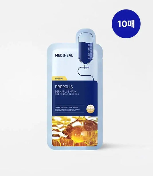 Mediheal Derma Plus Propolis Mask 10ea Korean skincare product view 2