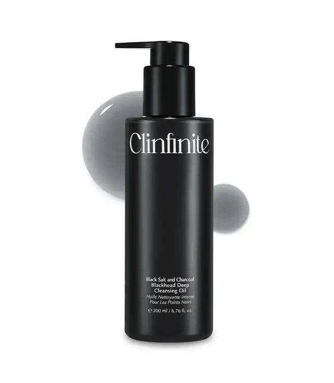 Clinfinite Black Salt & Charcoal Blackhead Deep Cleansing Oil 200ml Korean cleansing product image 1
