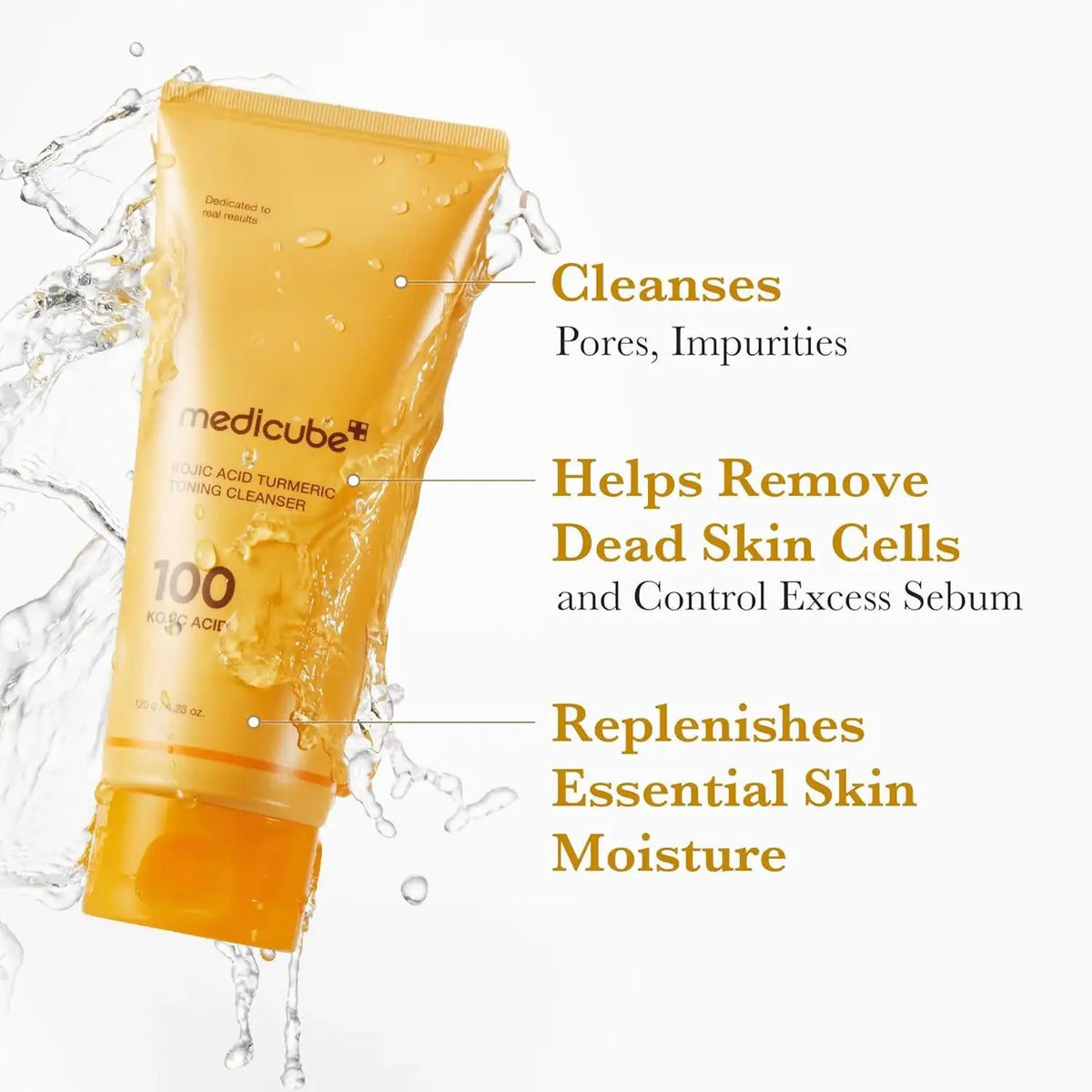 Medicube Kojic Acid Turmeric Toning Cleanser 120g Korean skincare product view 6