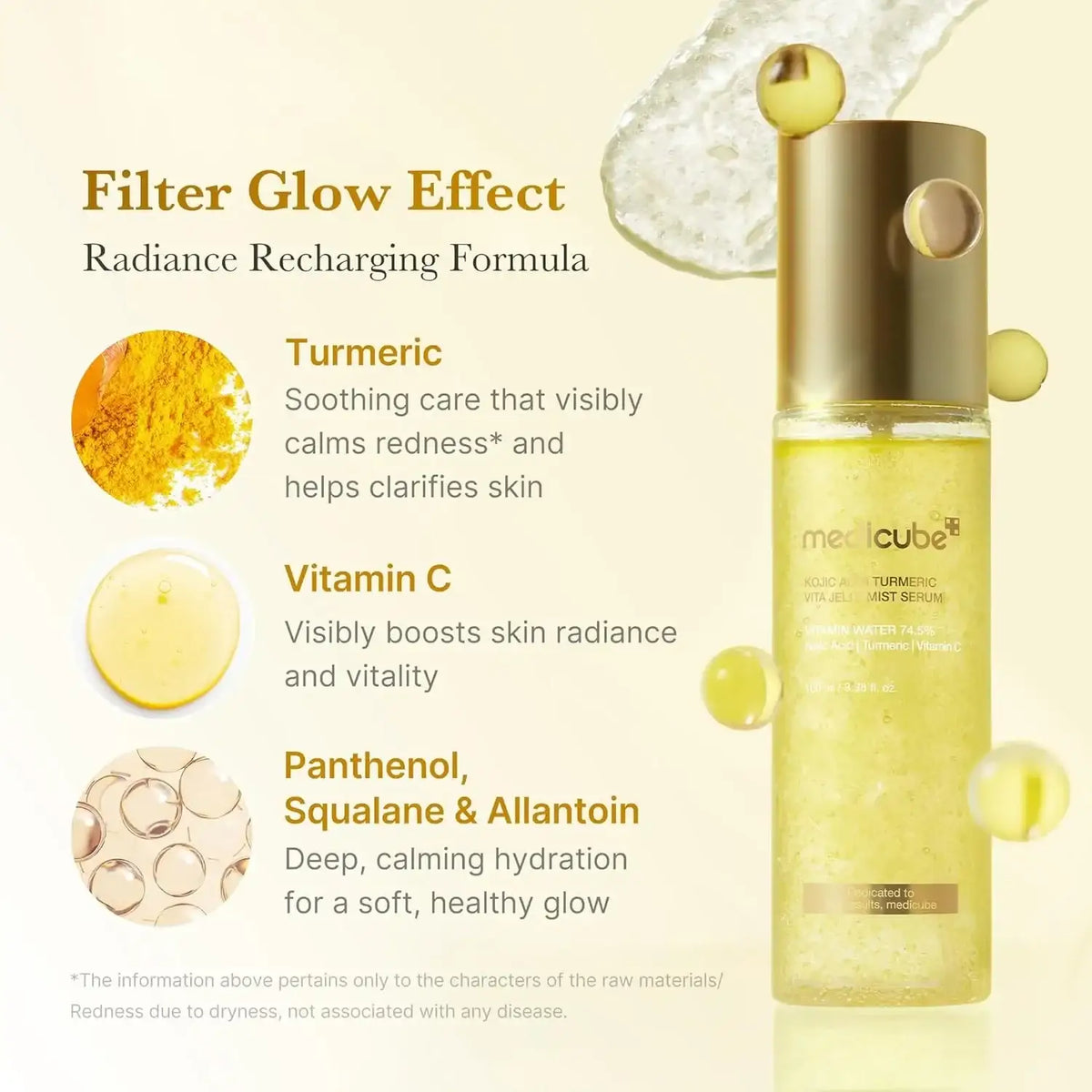 Medicube Kojic Acid Turmeric Vita Jelly Mist Serum 100ml Korean skincare product view 4