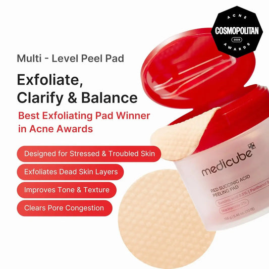 Medicube Red Succinic Acid Peeling Pads 70pcs Korean skincare product view 2