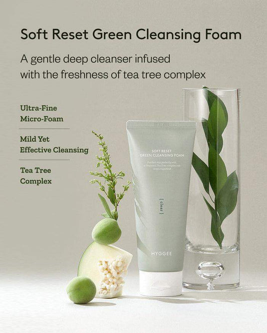 Hyggee Soft Reset Green Cleansing Foam 150ml Korean beauty product image 2