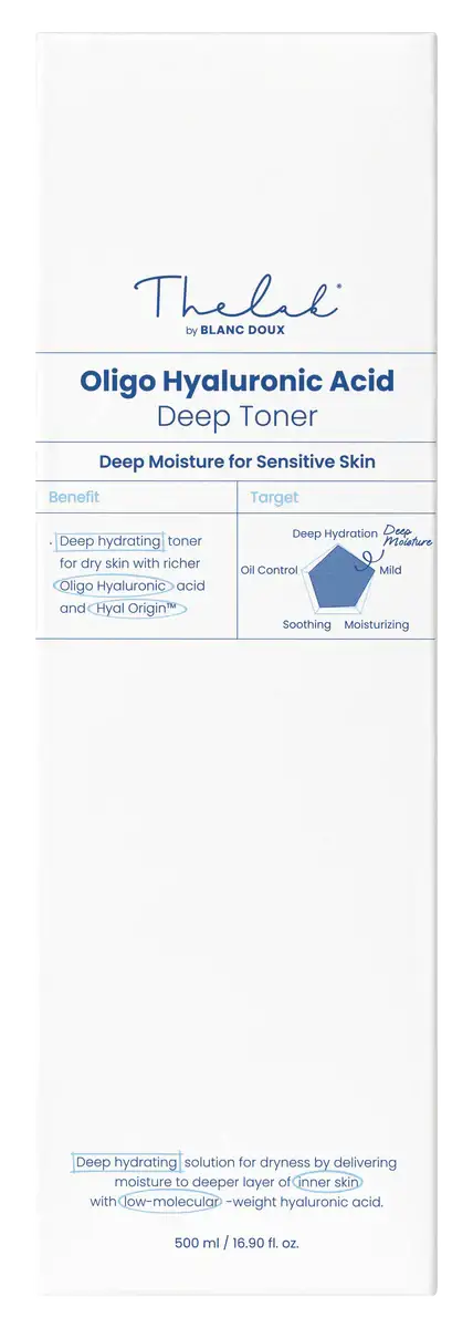 THE LAB by BLANC DOUX Oligo Hyaluronic Acid Deep Toner 500ml Korean beauty product image 2