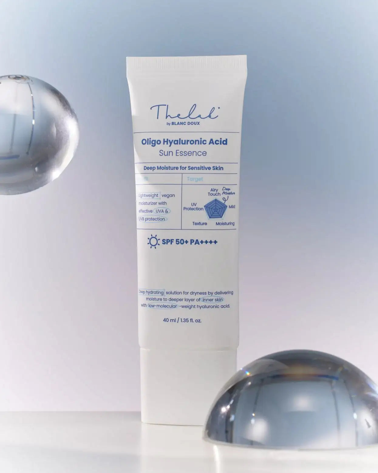 THE LAB by BLANC DOUX Oligo Hyaluronic Acid Sun Essence 40ml Korean beauty product image 6