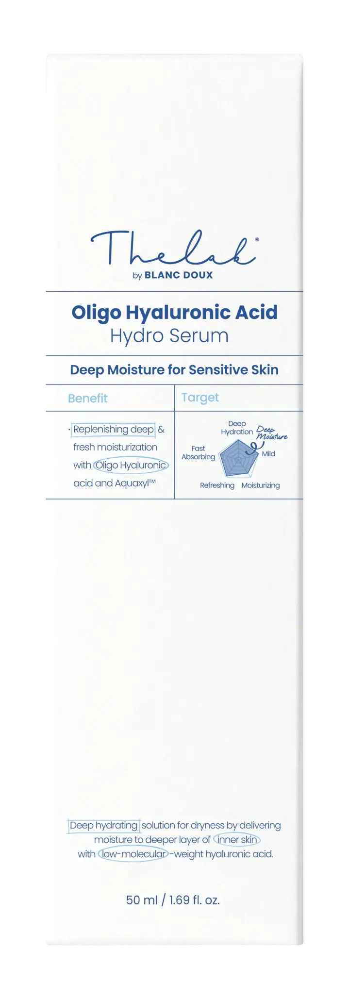THE LAB by BLANC DOUX Oligo Hyaluronic Acid Hydro Serum 50ml Korean beauty product image 2