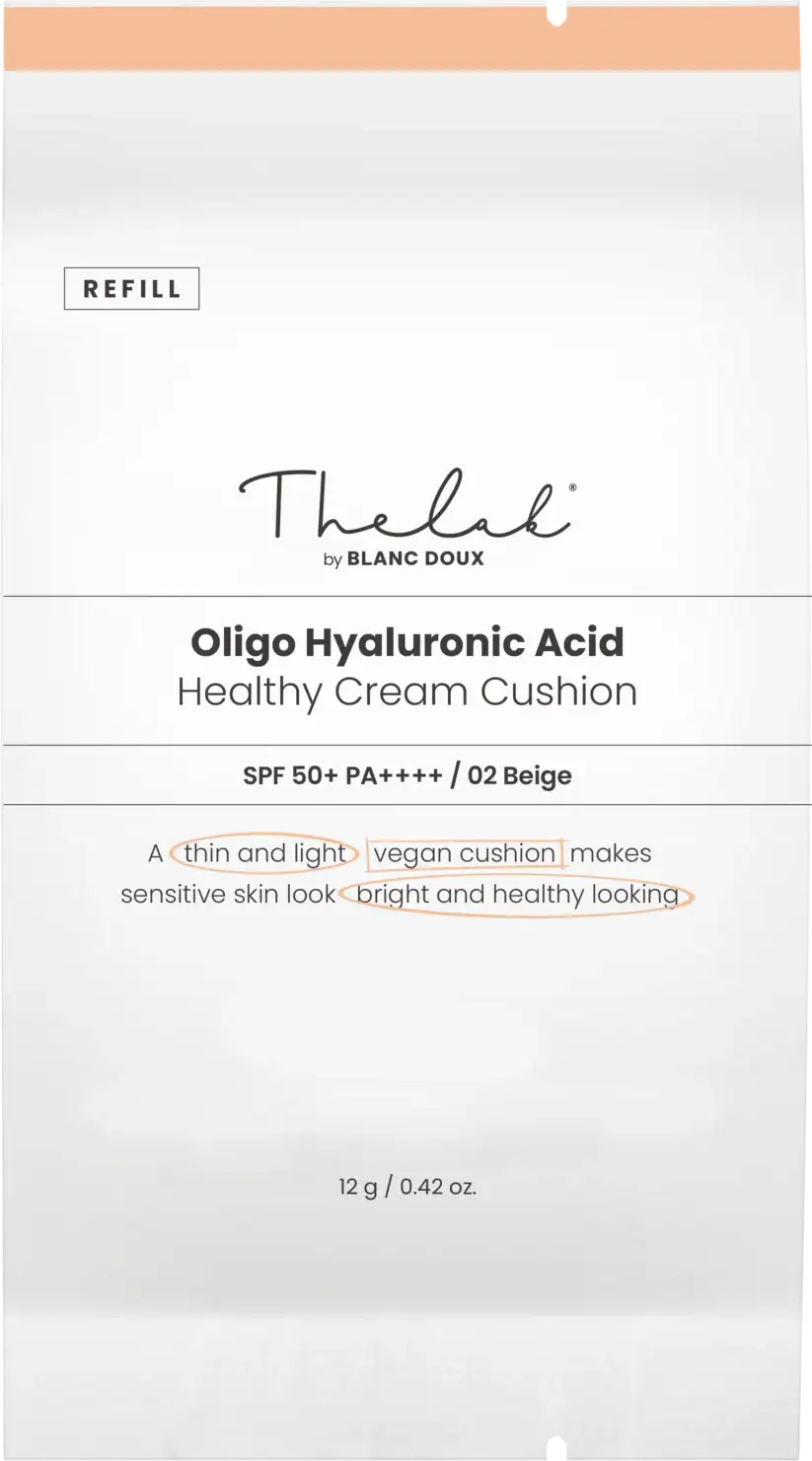THE LAB by BLANC DOUX Oligo Hyaluronic Acid Healthy Cream Cushion Refill #2 BEIGE Korean beauty product image 4