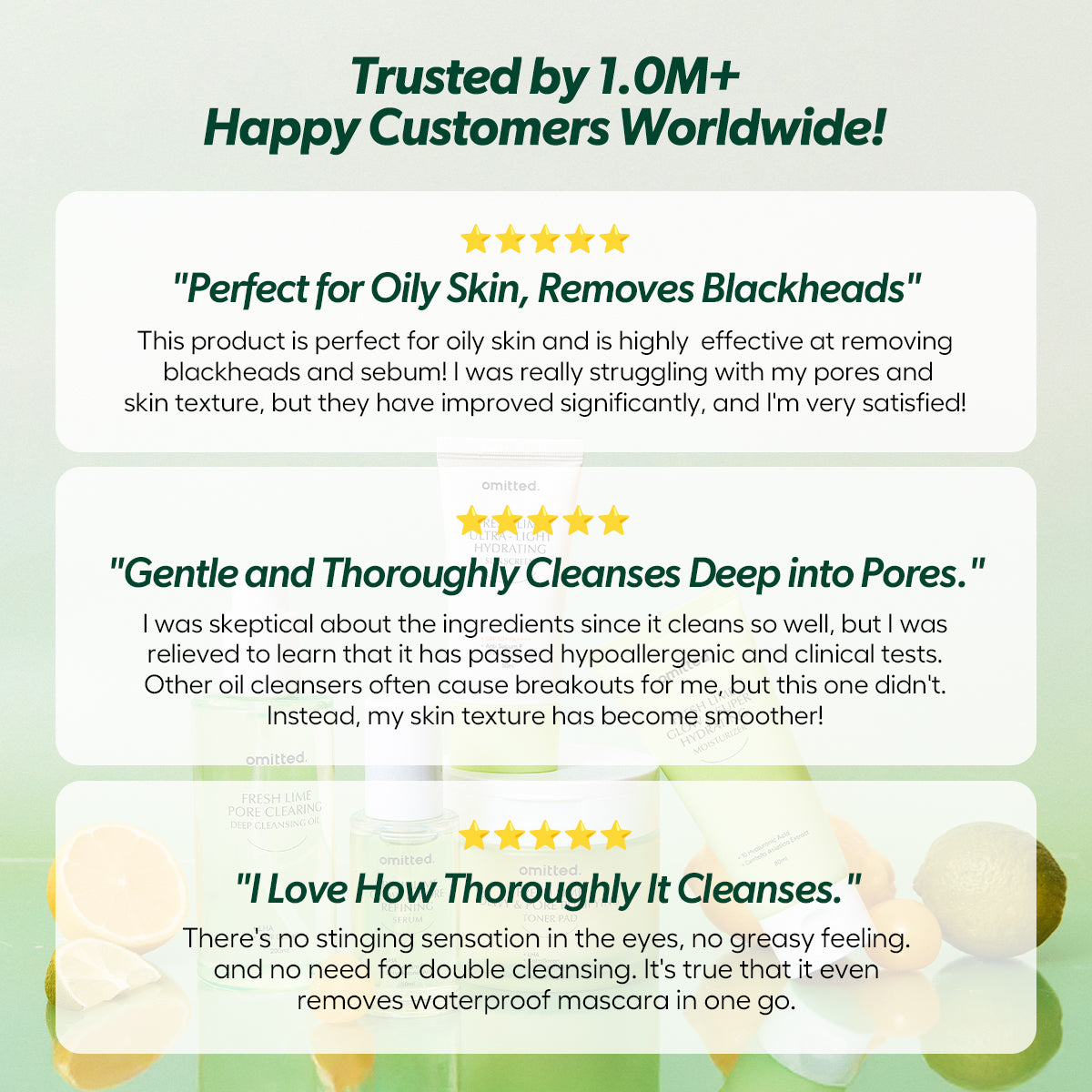 Omitted Fresh Lime Pore Clearing Deep Cleansing Oil 200ml | Gentle & Effective Makeup Remover