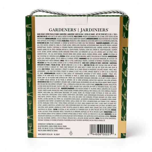 Crabtree & Evelyn Gardeners 60 Second Fix 護手禮盒背面|INT BEAUTE