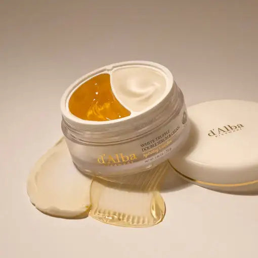 d'Alba White Truffle Double Serum Cream with dual-texture formula for radiant skin hydration