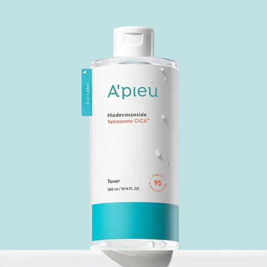 A'pieu Madecassoside Toner with Tetrasome CICA, 300ml, eco-labeled skincare for radiant, calm skin