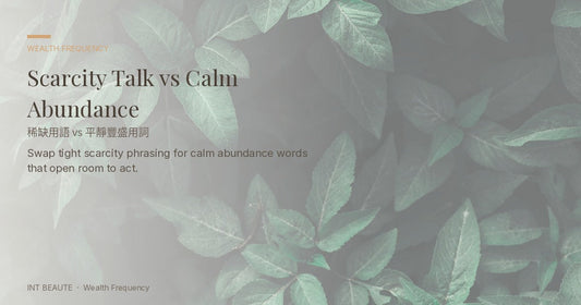Scarcity Talk vs Calm Abundance｜匱乏說話 vs 平靜豐盛