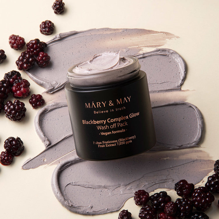 [Mary&May] 黑莓複合煥采沖洗式面膜 125g