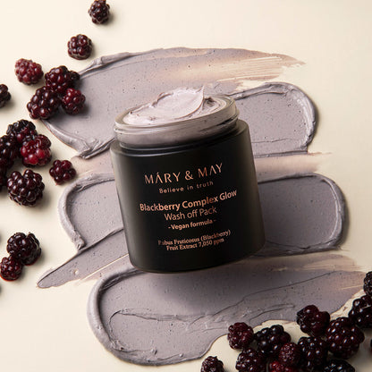 [Mary&May] 黑莓複合煥采沖洗式面膜 125g