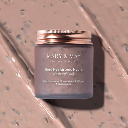 [Mary&May] 玫瑰玻尿酸保濕清洗式面膜 125g