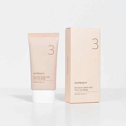 [Numbuzin] No.3 Porcelain Base-skip Tone Up Beige 50ml