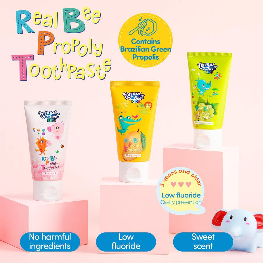 [FormalBeeKids] Real Bee Propoly Toothpaste Mango 60g 3pcs X Bundle Pack