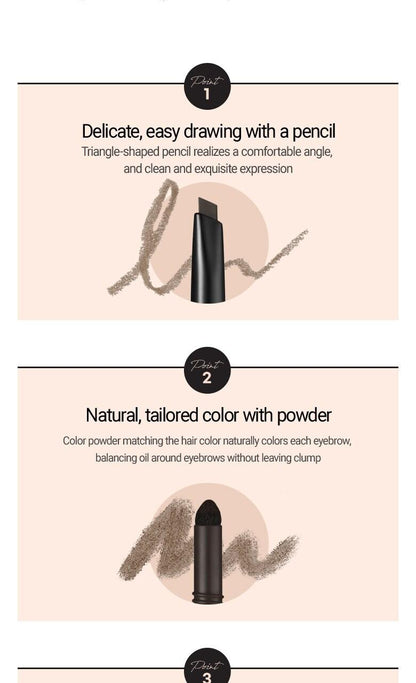 [WAKEMAKE] Powder Jet Dual Brow 0.75g - #07 Neutral Brown