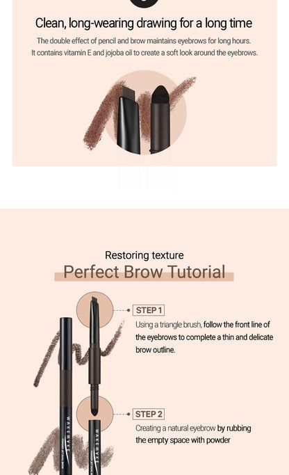 [WAKEMAKE] Powder Jet Dual Brow 0.75g - #05 Dark Brown