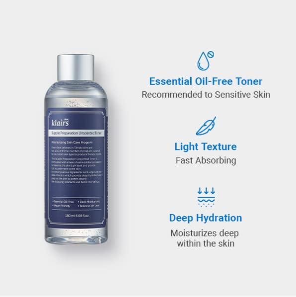 [Dear Klairs] 舒緩保濕無香化妝水 180ml