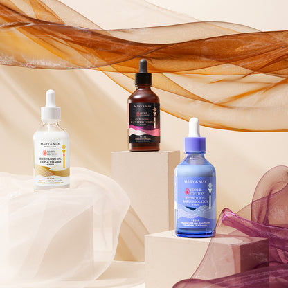 [Mary&May] Idebenone+Blackberry Complex Serum_80ml+[Mary&May] Rice niacin 10% Triple Vitamin Serum 80ml+[Mary&May] Retinol 0.1% Bakuchiol Cica Serum 80ml