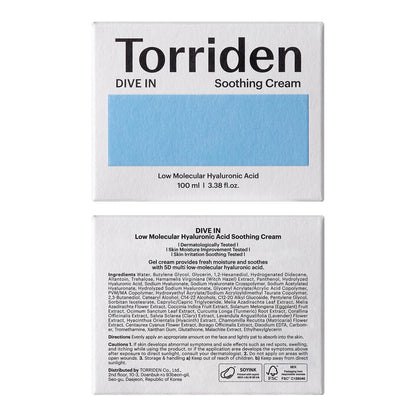 [Torriden] DIVE IN 低分子玻尿酸舒緩霜 100毫升