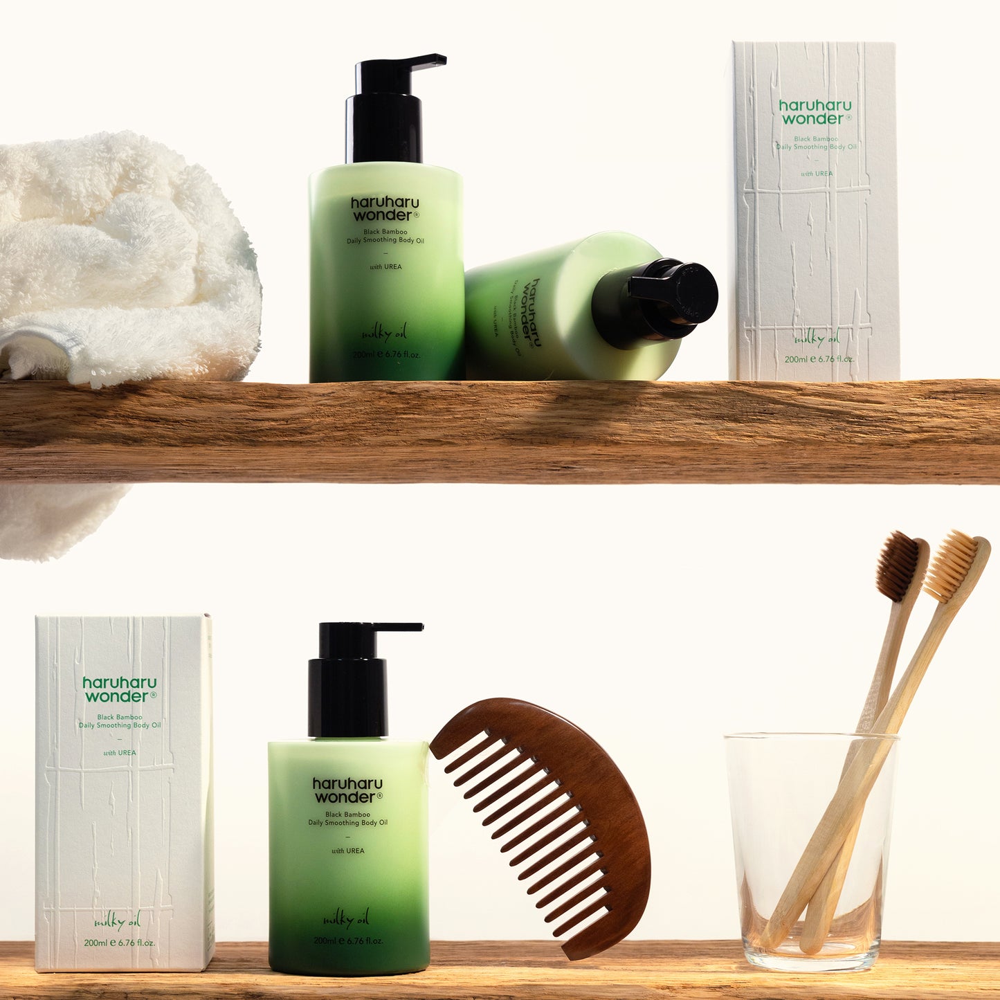 [haruharuwonder] Black Bamboo Daily Smoothing Body Oil 200ml