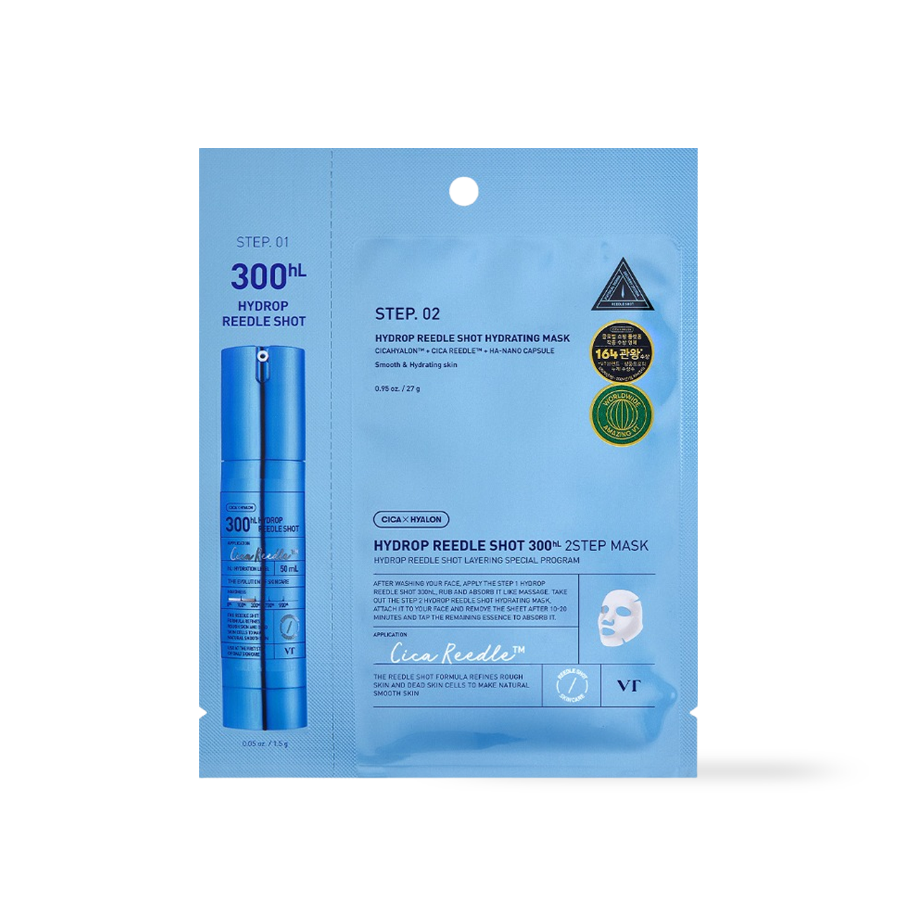[VT Cosmetics] HYDROP 逆齡煥膚面膜 300hL 兩步驟
