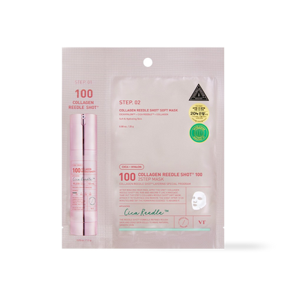 [VT Cosmetics] COLLAGEN Reedles Shot 100hL 2 STEP MASK