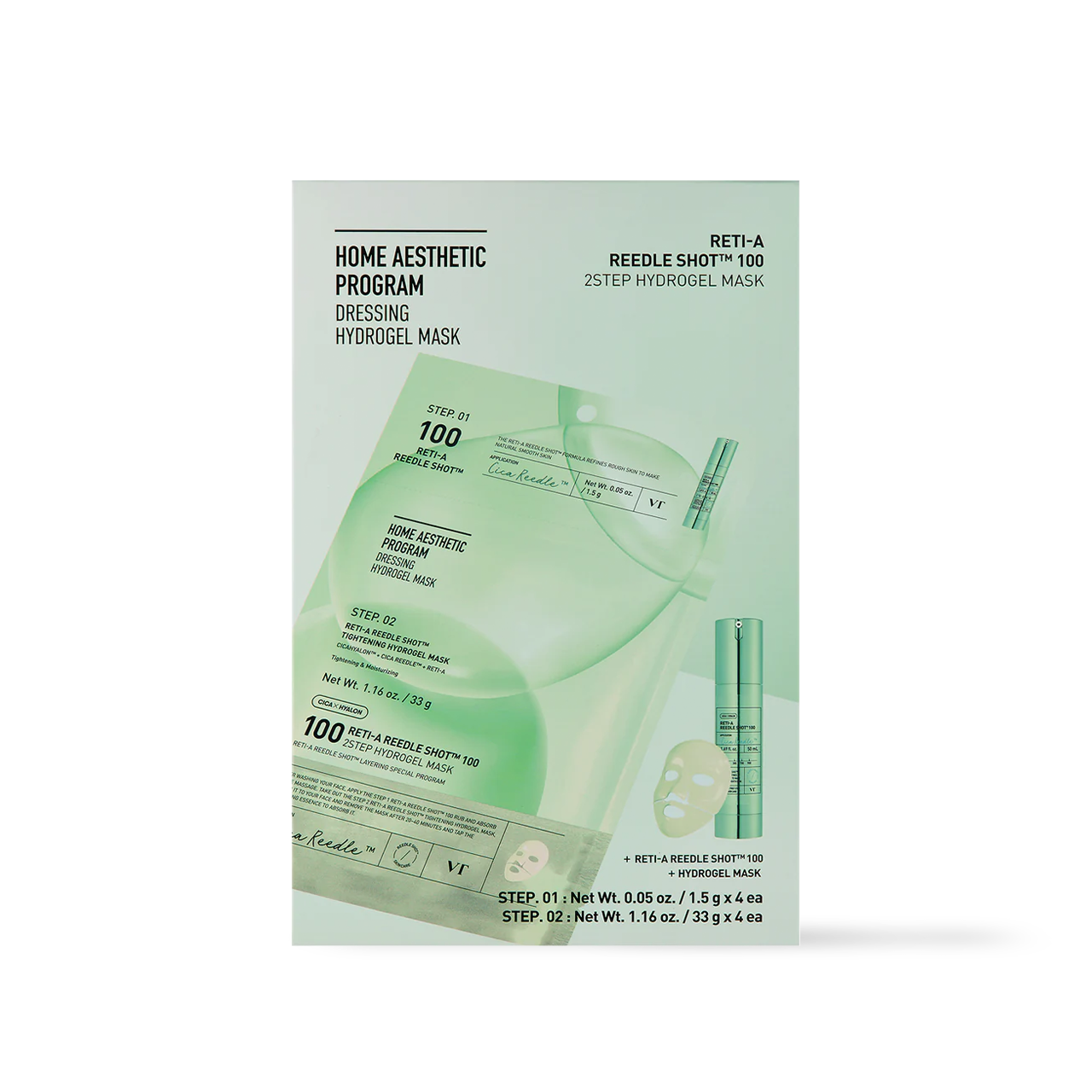 [VT Cosmetics] RETI-A 積雪草煥活微針面膜 100 2步驟水凝膠面膜 - 2款