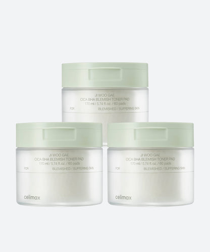 [celimax] Ji Woo Gae Cica BHA Blemish Toner Pad 60pad