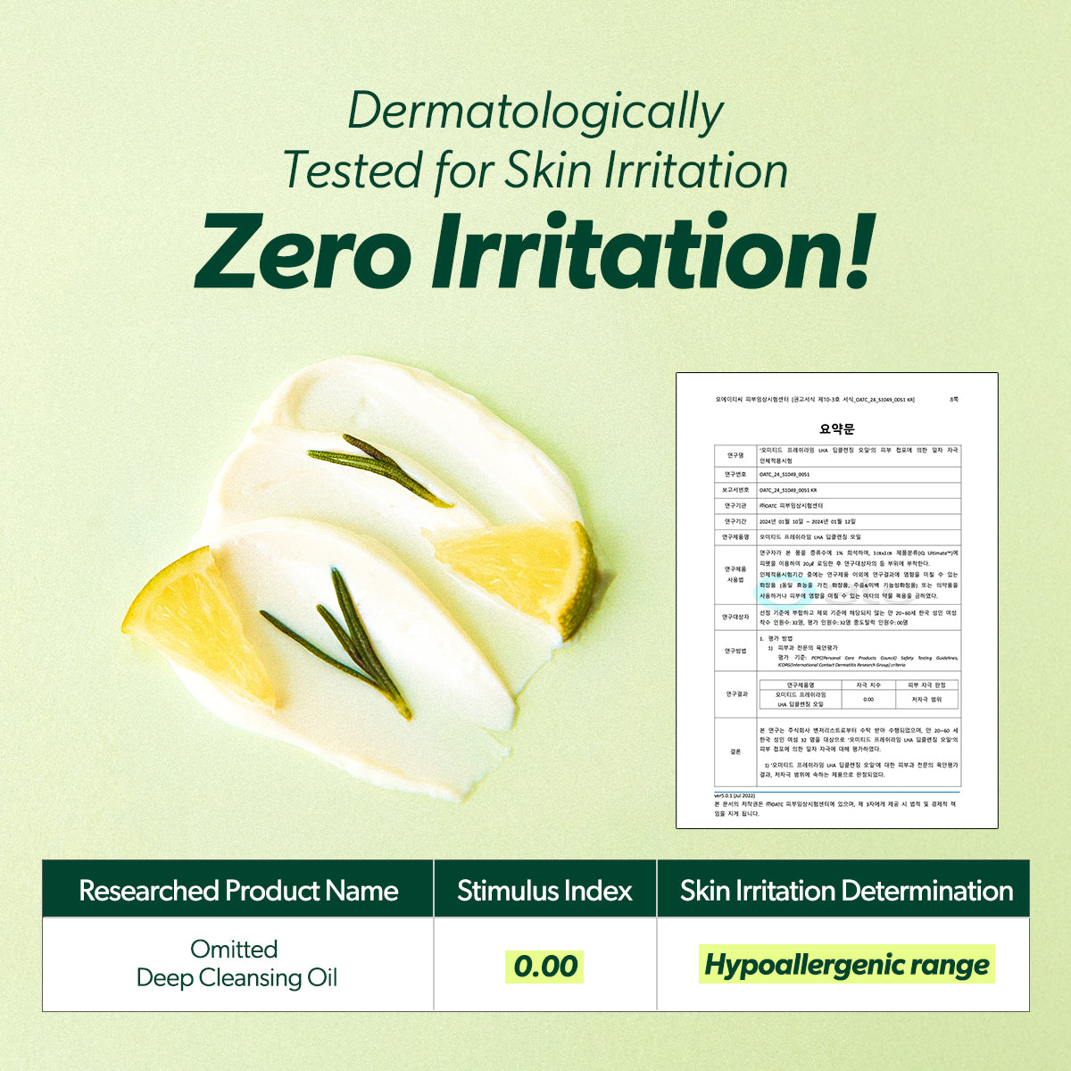 Omitted Fresh Lime Pore Clearing Deep Cleansing Oil 200ml | Gentle & Effective Makeup Remover
