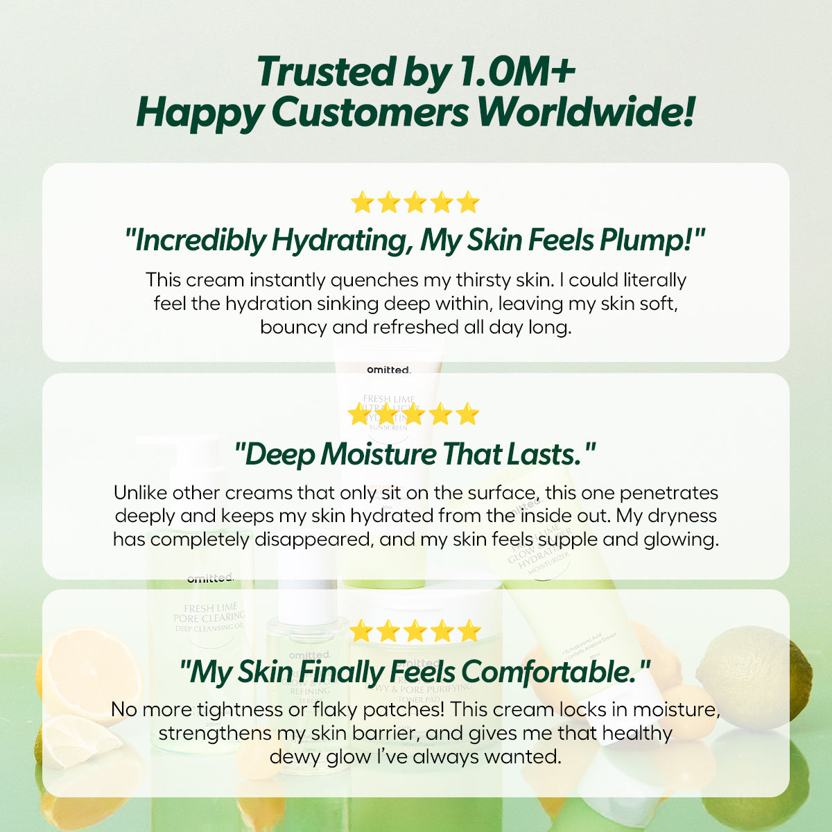 Omitted Fresh Lime Glow & Super Hydrating Moisturizer 80ml | Radiant & Deeply Moisturizing