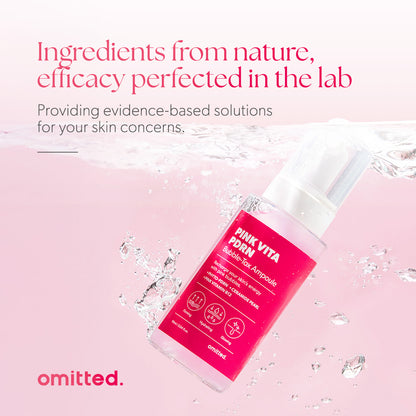 Omitted Pink Vita PDRN Bubble-Tox Ampoule 90ml | Revitalizing & Firming Anti-Aging Serum