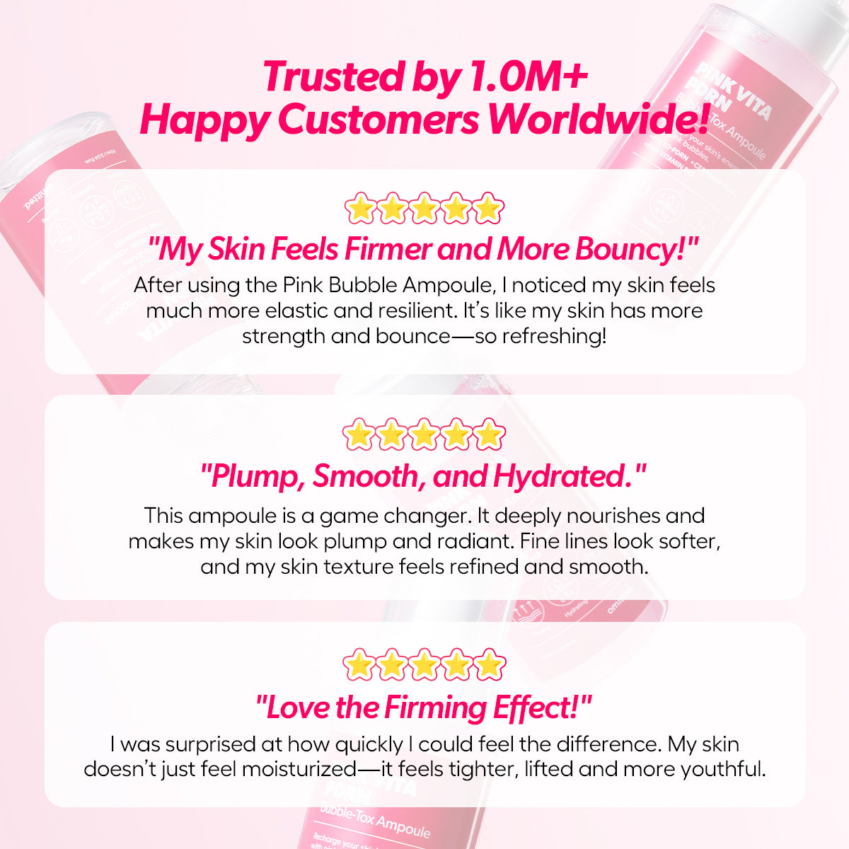Omitted Pink Vita PDRN Bubble-Tox Ampoule 90ml | Revitalizing & Firming Anti-Aging Serum