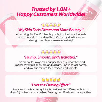 Omitted Pink Vita PDRN Bubble-Tox Ampoule 90ml | Revitalizing & Firming Anti-Aging Serum