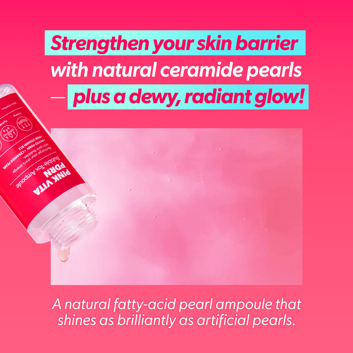 Omitted Pink Vita PDRN Bubble-Tox Ampoule 90ml | Revitalizing & Firming Anti-Aging Serum