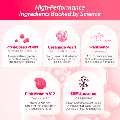 Omitted Pink Vita PDRN Bubble-Tox Ampoule 90ml | Revitalizing & Firming Anti-Aging Serum